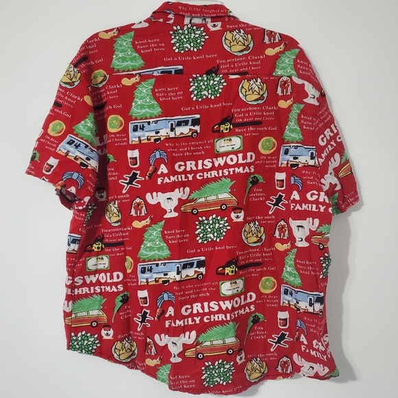 Griswold Family Christmas National Lampoons Button Down Short Sleeve Shirt 3XL - Picture 10 of 15